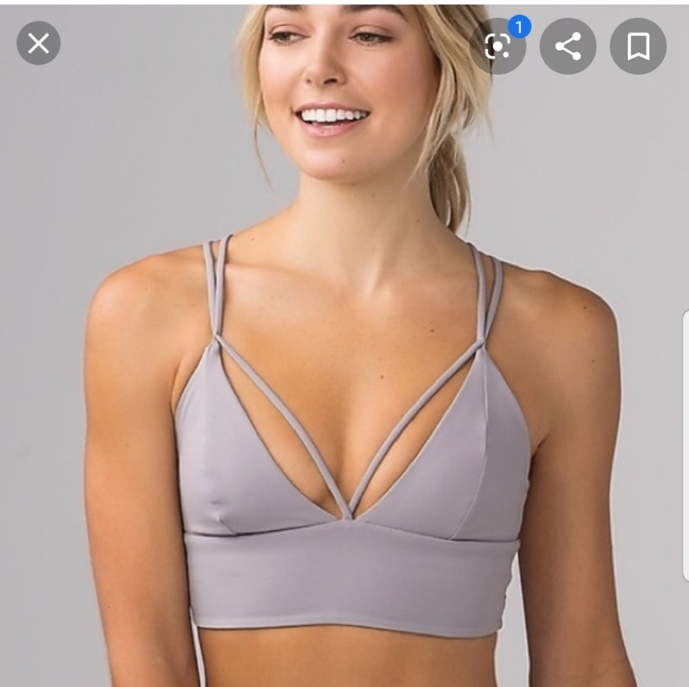 Lululemon pushing limits dark chrome bra sz 8 - Picture 3 of 7